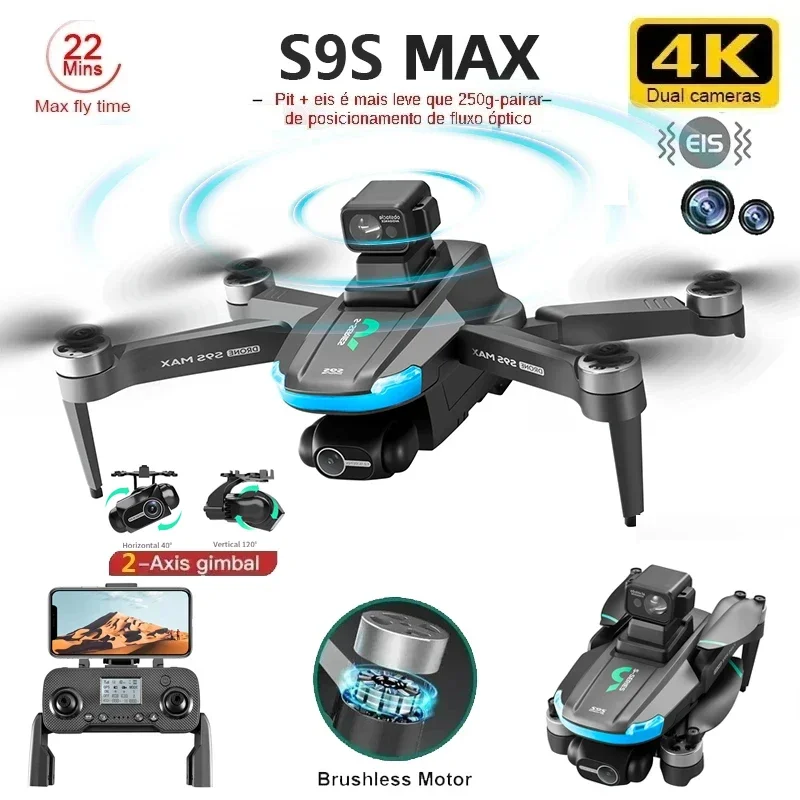 NEW S9S MAX MINI Drone 4K 2-Ax - đánh giá và giá Fpv Brushless Rc Drone 4K