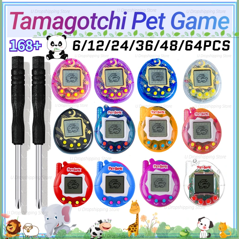 64-6PCS Virtual Pet Keychain T - đánh giá và giá Tamagotchi Electronic Pet Virtual