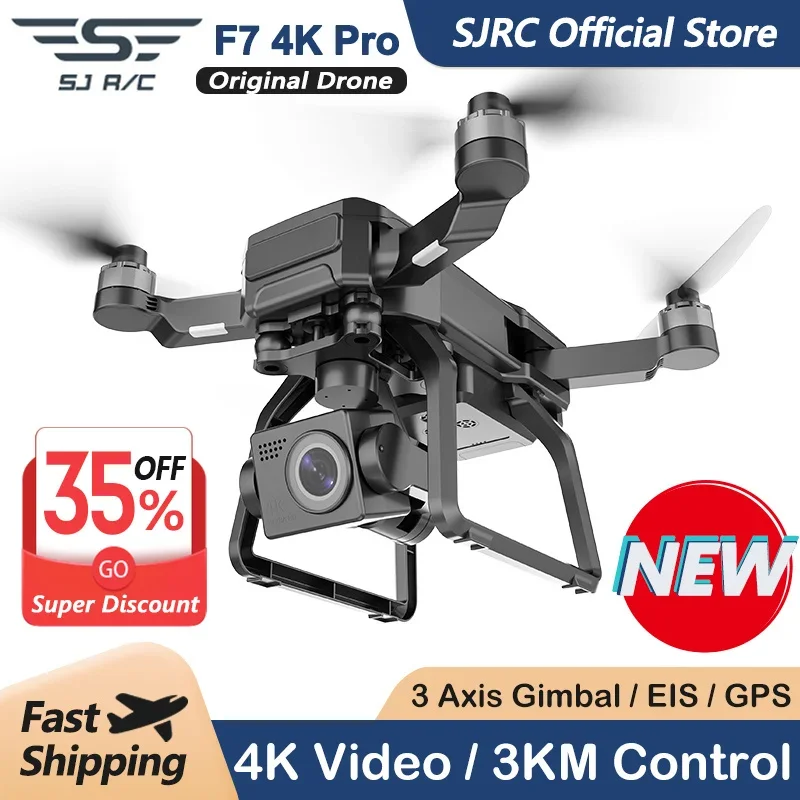 SJRC F7 4K PRO Camera Drone GP - đánh giá và giá Fpv Brushless Rc Drone 4K