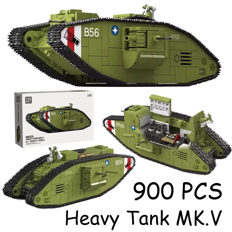 900PCS World War I Heavy Tank  - đánh giá và giá Lego Compatible Military Tank