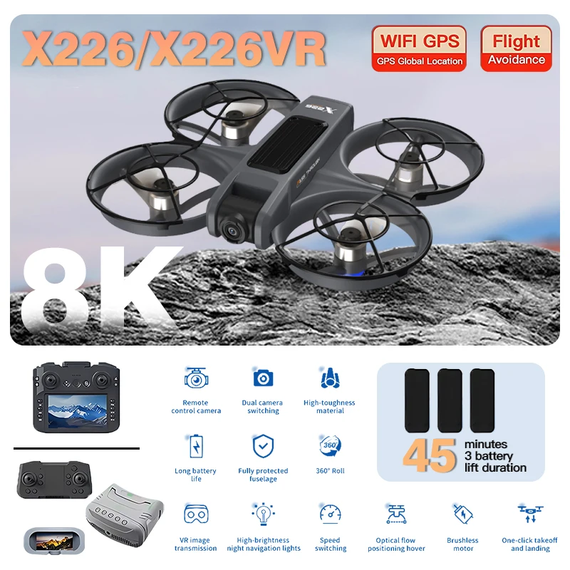 Original X226 X226VR FPV RC Dr - đánh giá và giá Fpv Brushless Rc Drone 4K