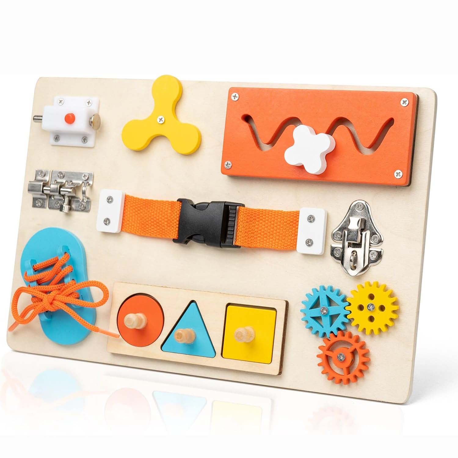 Montessori Busy Board for Todd - đánh giá và giá Montessori Wooden Busy Board Toddler
