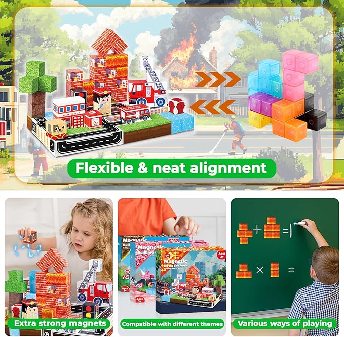 Magnetic Blocks 100 PCS Build  - đánh giá và giá Magnetic Building Tiles Set 100Pcs