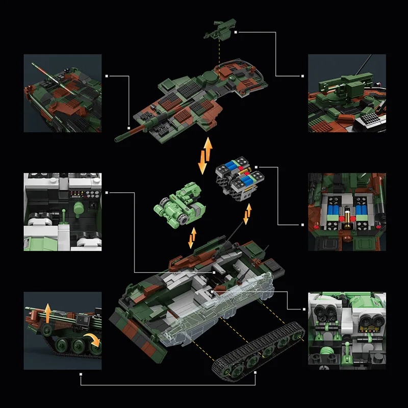 Swedish STRV103B Tank Military - đánh giá và giá Lego Compatible Military Tank