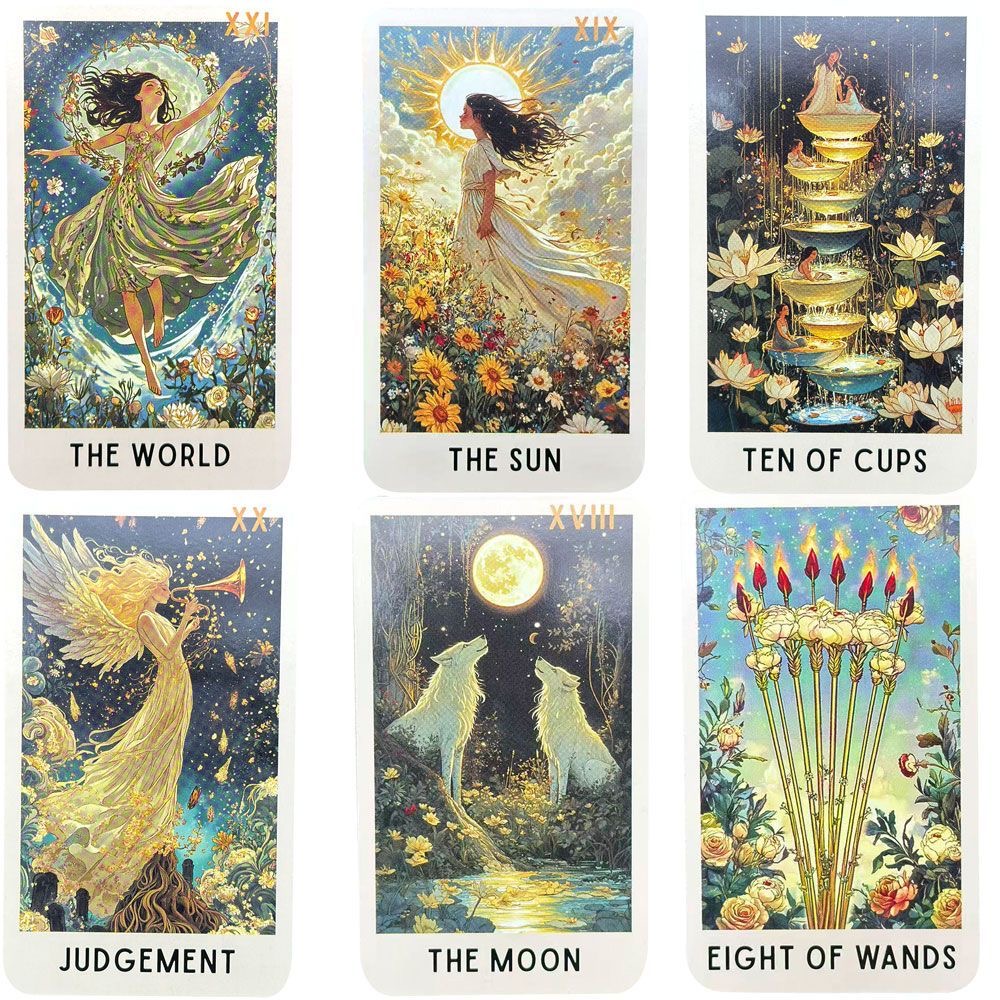 78 Enigmatic Bloom Tarot Cards - đánh giá và giá Tarot Cards Deck With Guidebook